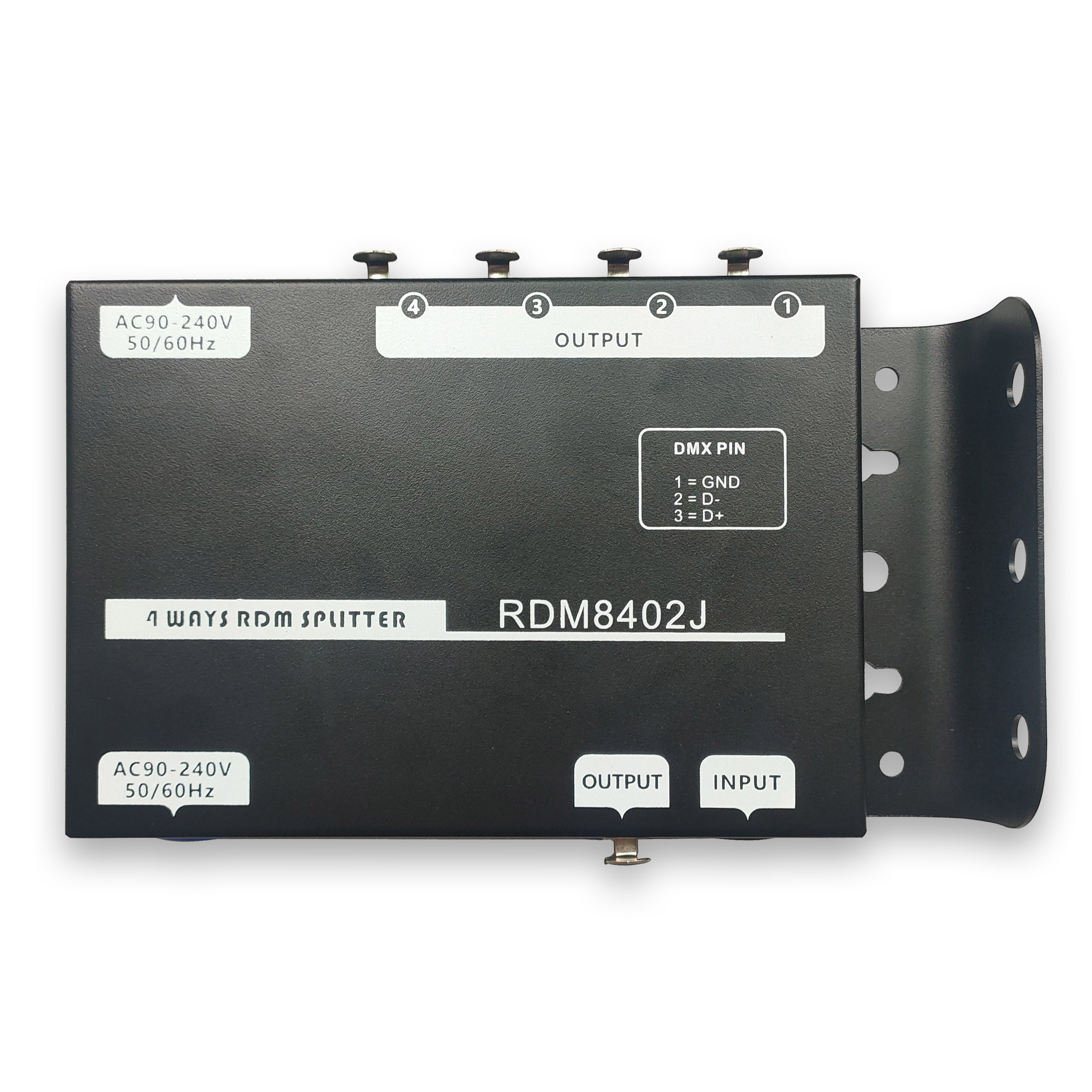 RDM8402J(4Way Hanging RDM Signal Distributor,DMX512-RDM two way communication protocol)