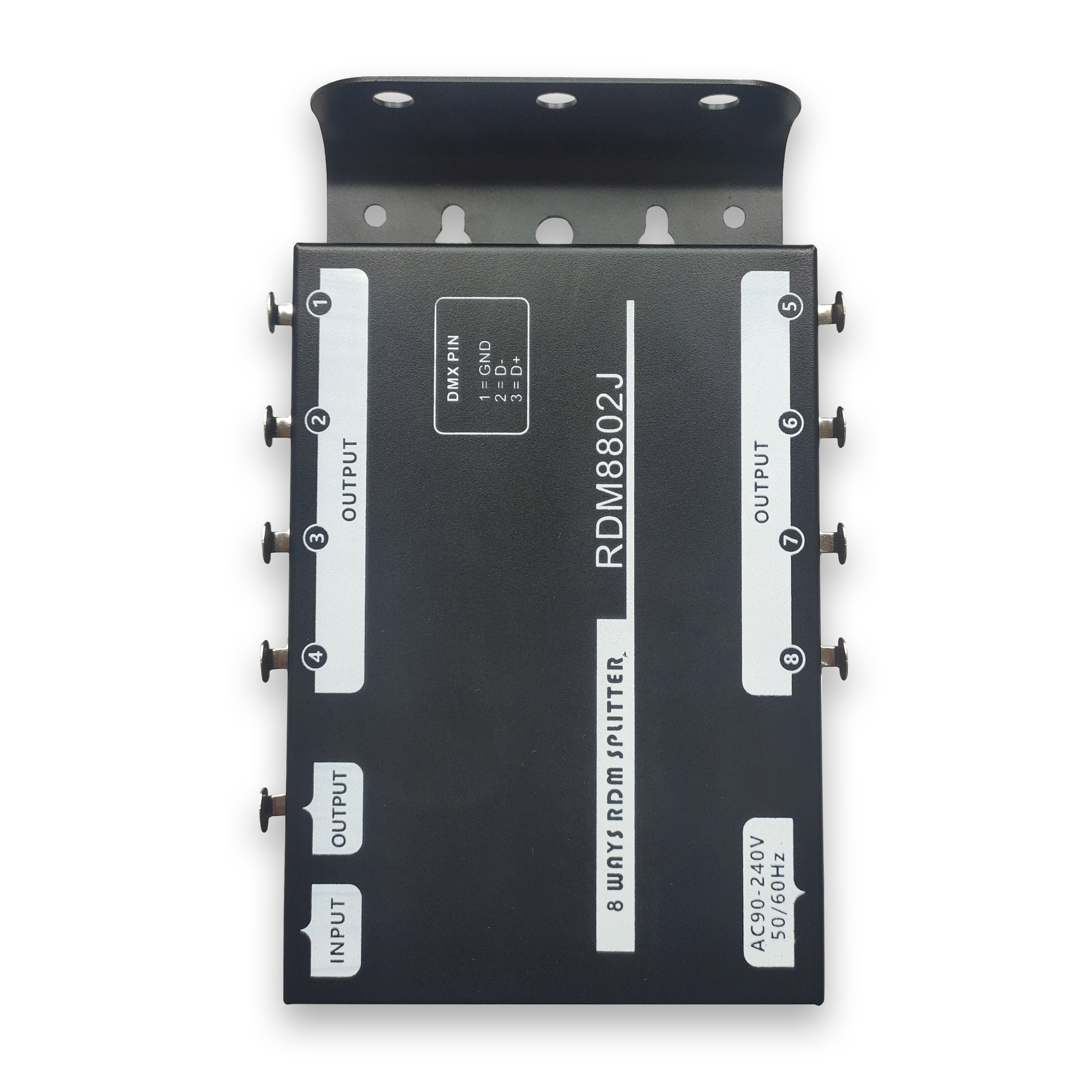 RDM8802J(8Way Hanging RDM Signal Distributor, DMX512-RDM two way communication protocol)