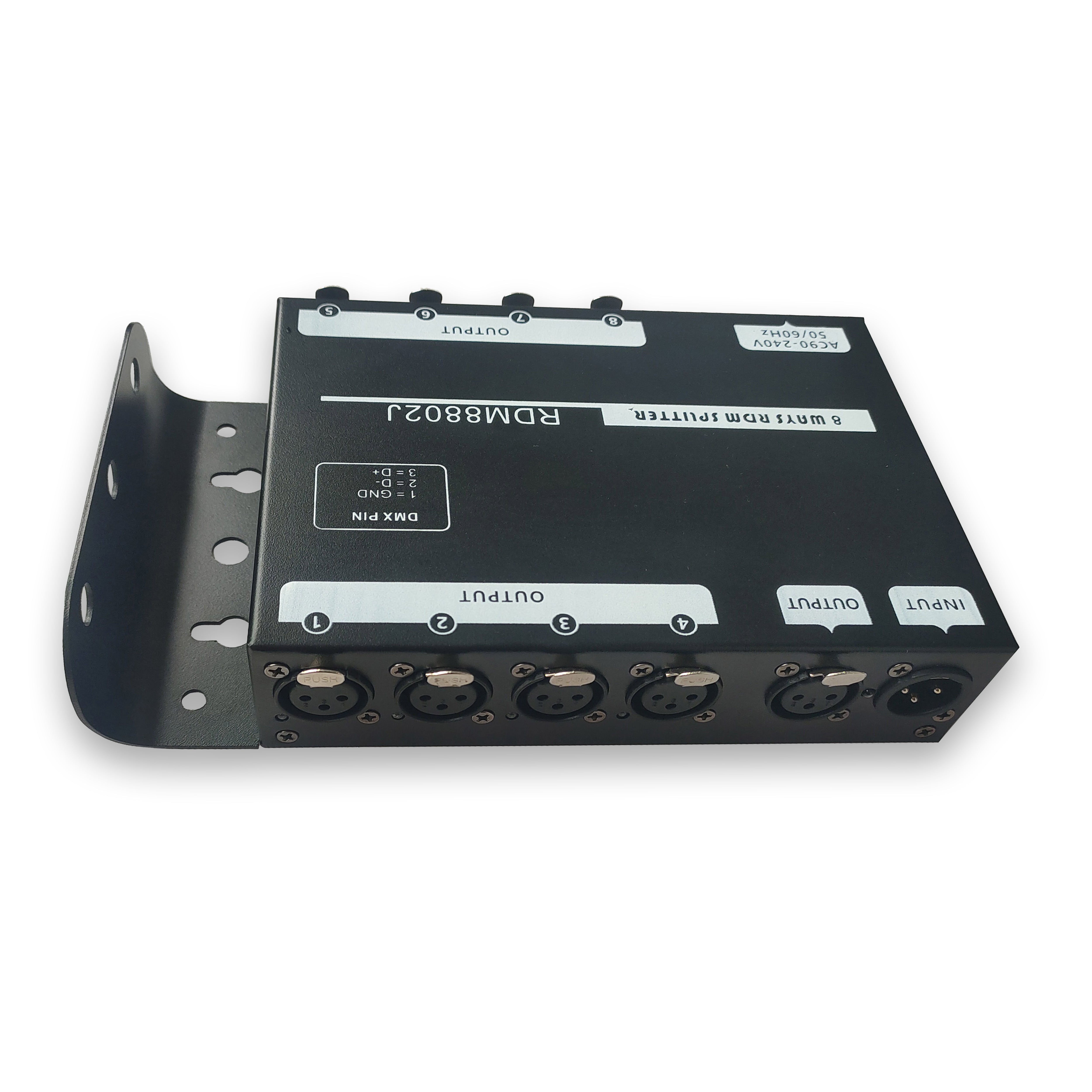 RDM8802J(8Way Hanging RDM Signal Distributor, DMX512-RDM two way communication protocol)