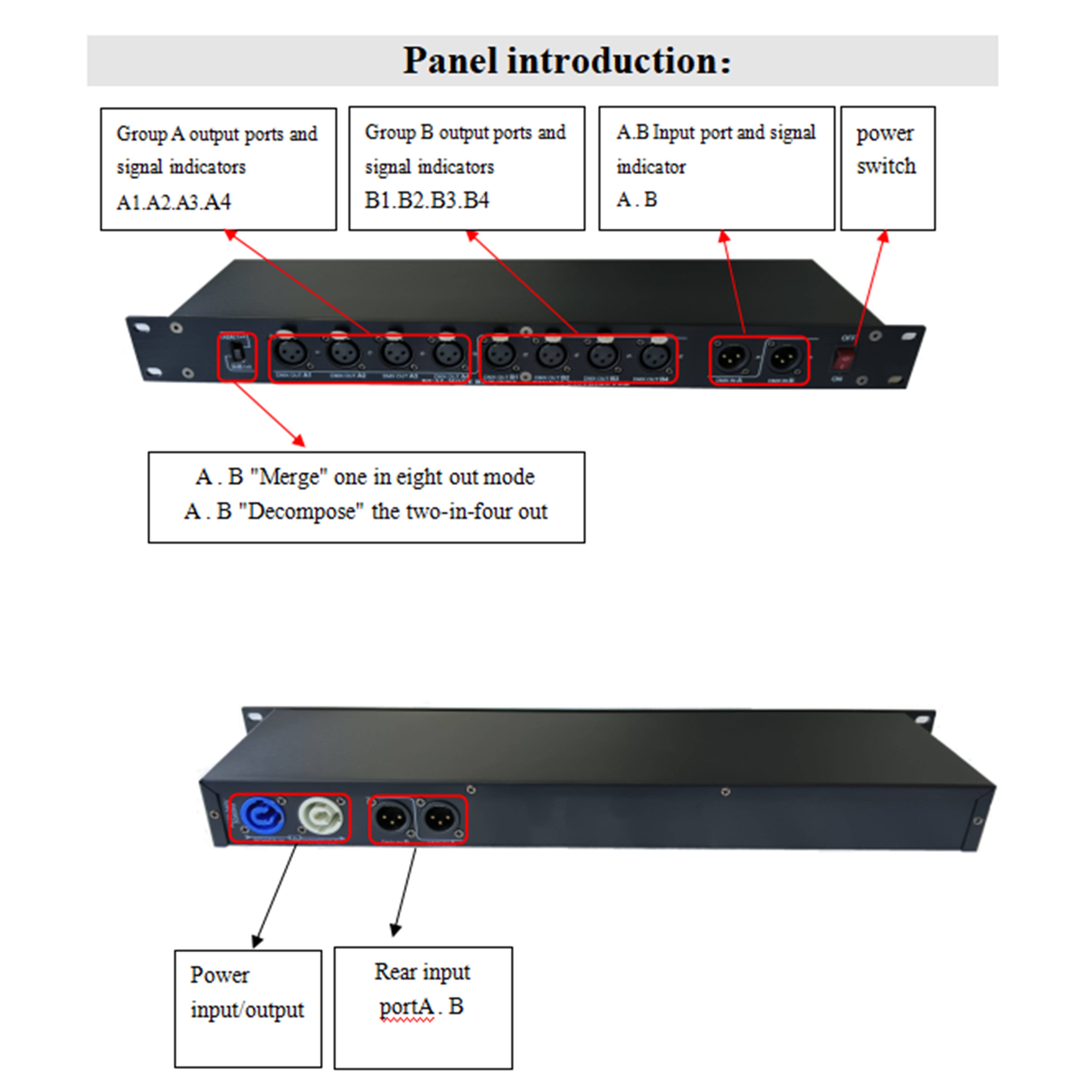 DMX-S8F(8-channel DMX signal Splitter)