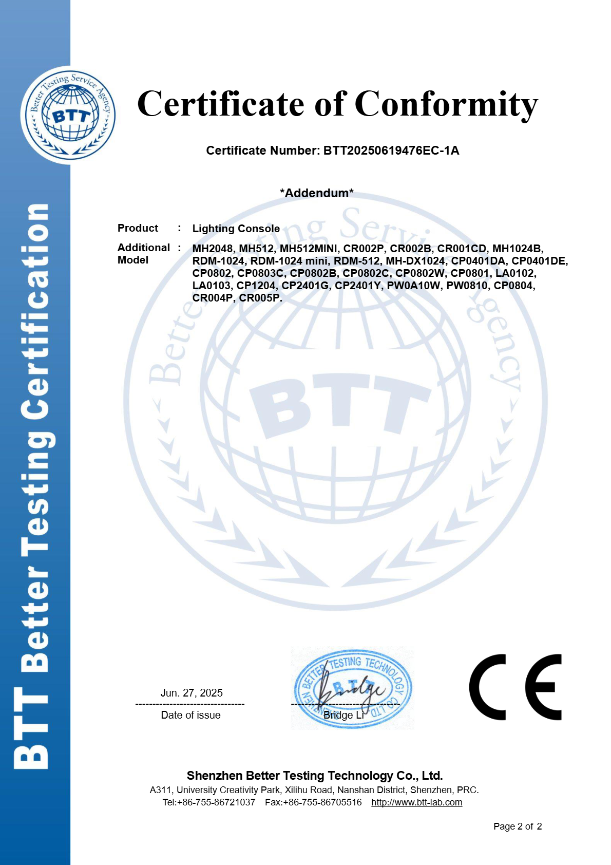 CR002B(Light Controller 192 CH)