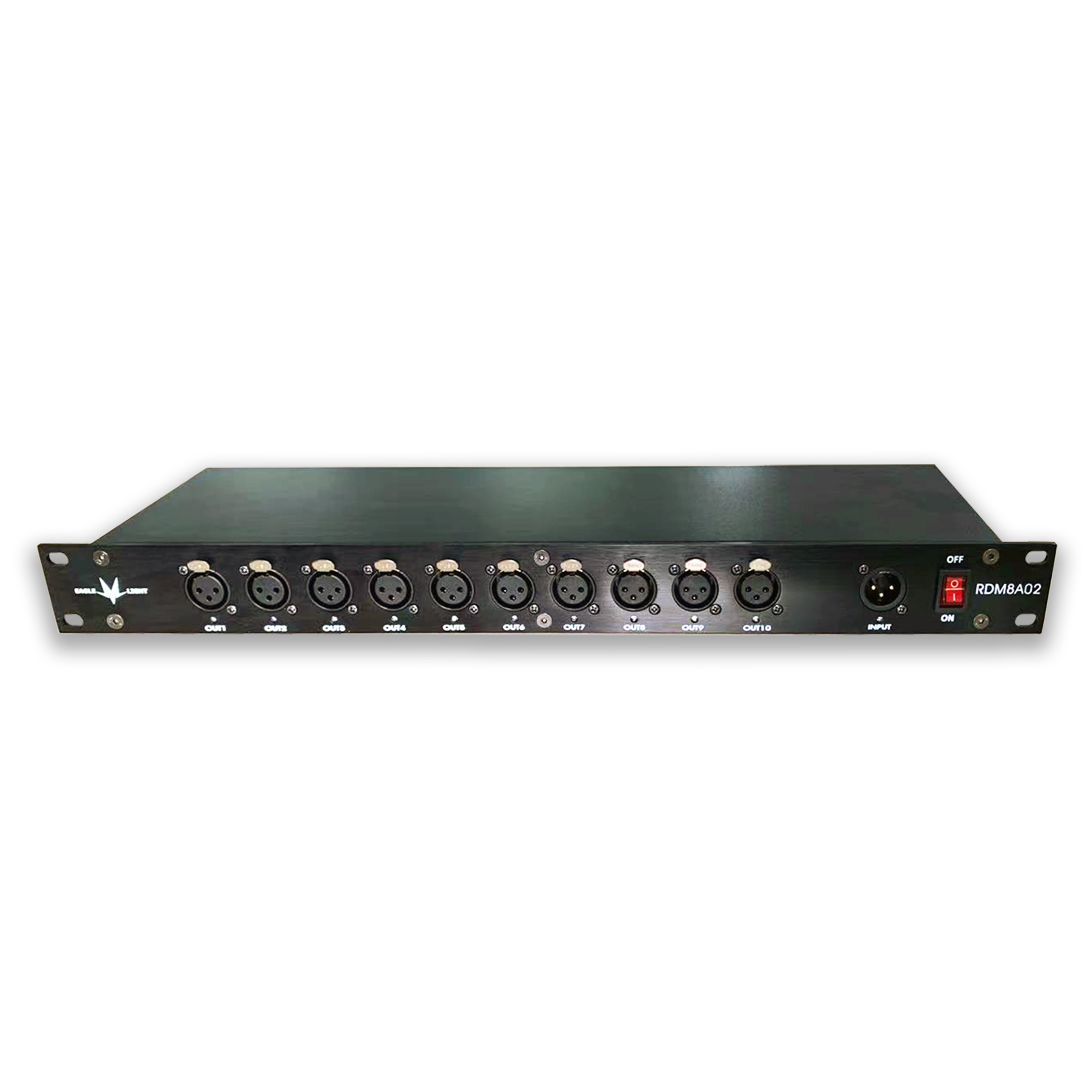 RDM8A02（10 channels, supports DMX512-RDM, can connect more lighting fixtures）
