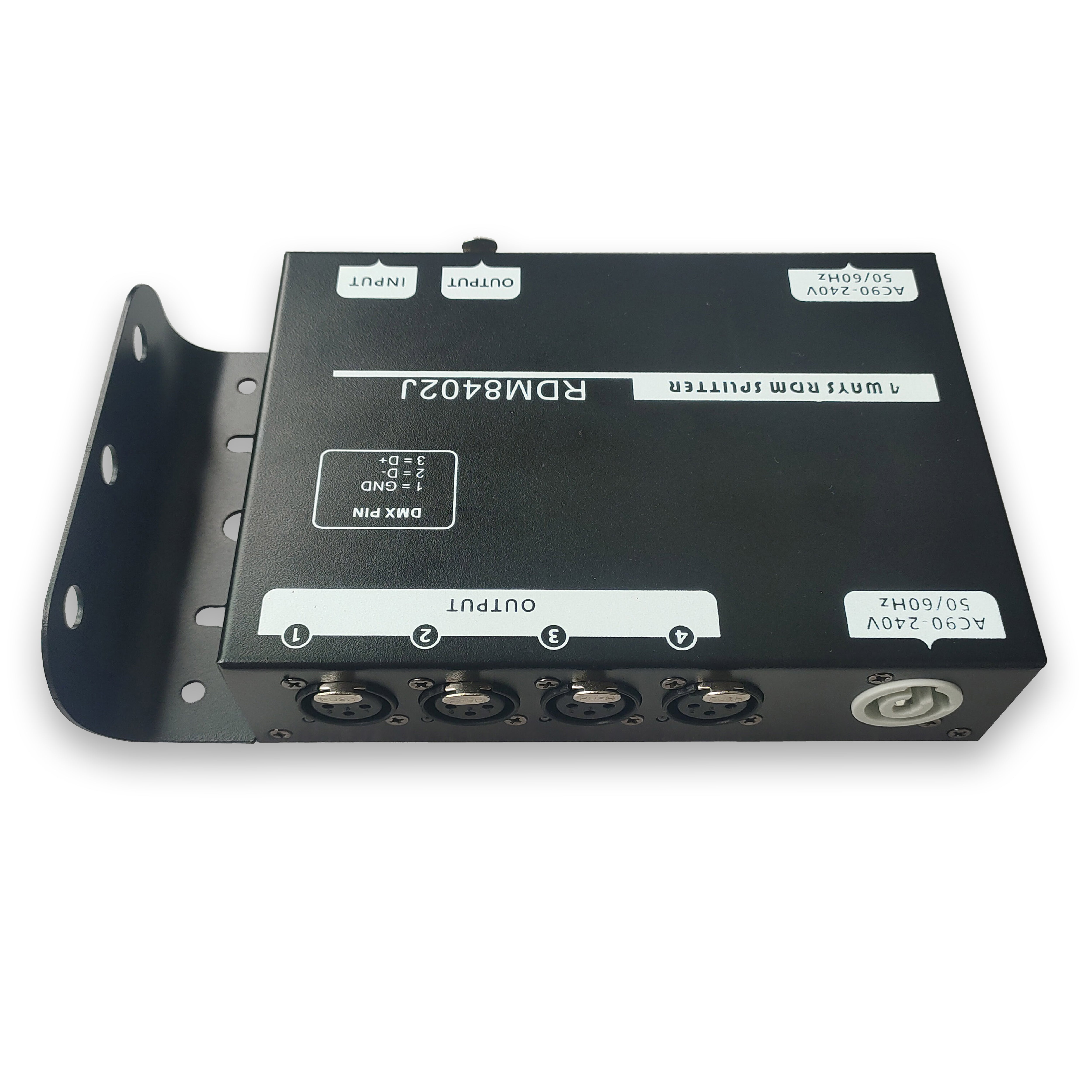 RDM8402J（4Way Hanging RDM Signal Distributor，DMX512-RDM two way communication protocol）