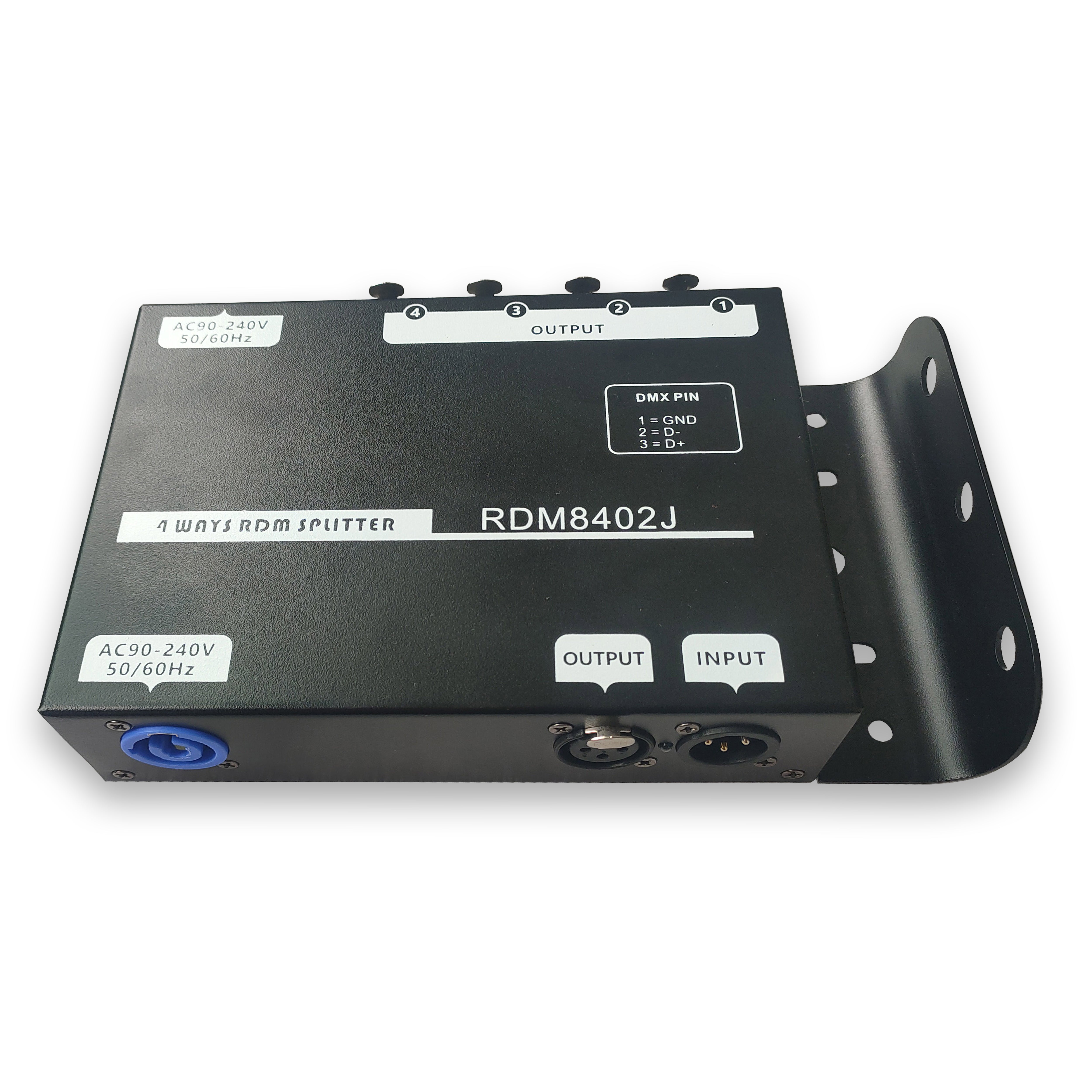 RDM8402J（4Way Hanging RDM Signal Distributor，DMX512-RDM two way communication protocol）