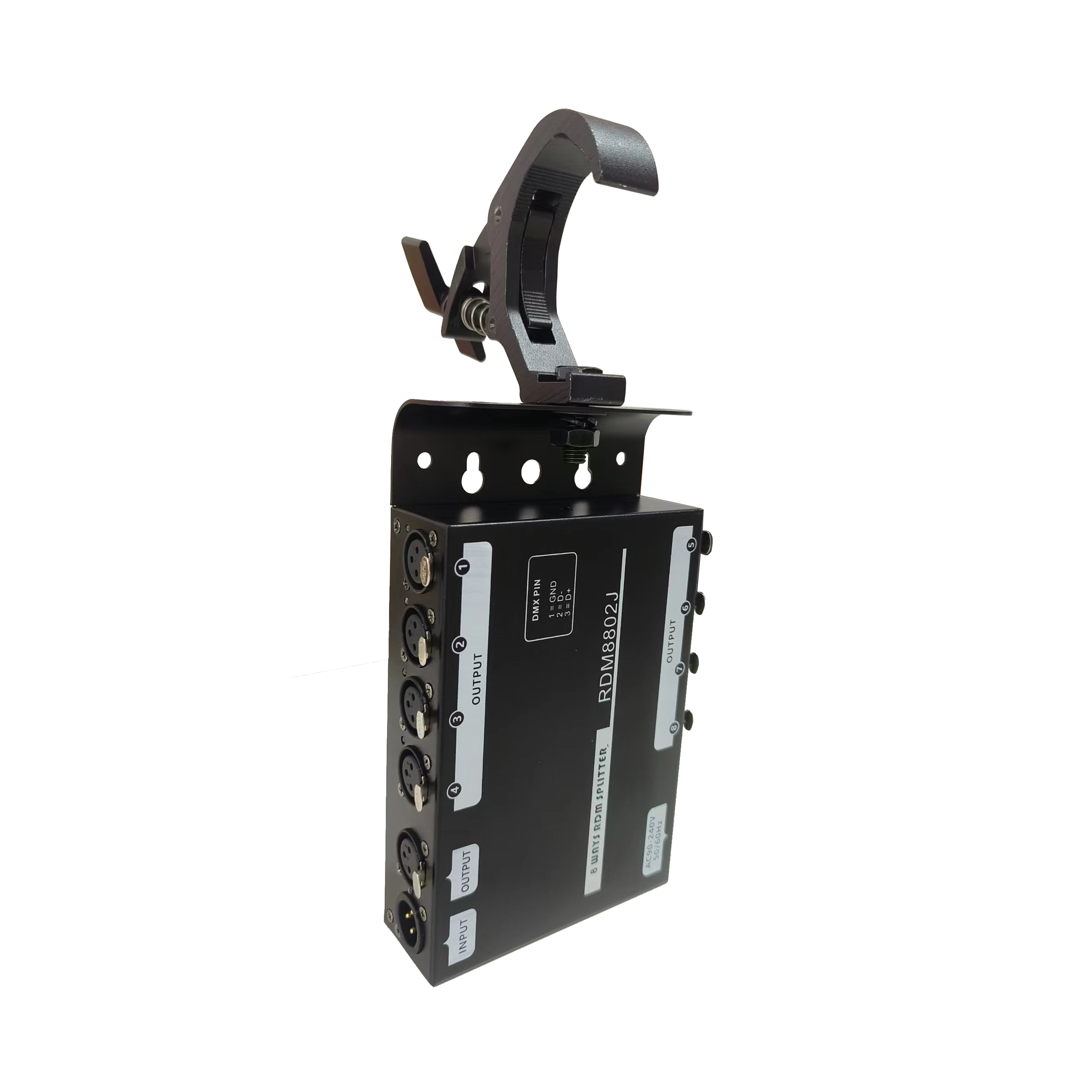 RDM8802J（8Way Hanging RDM Signal Distributor， DMX512-RDM two way communication protocol）