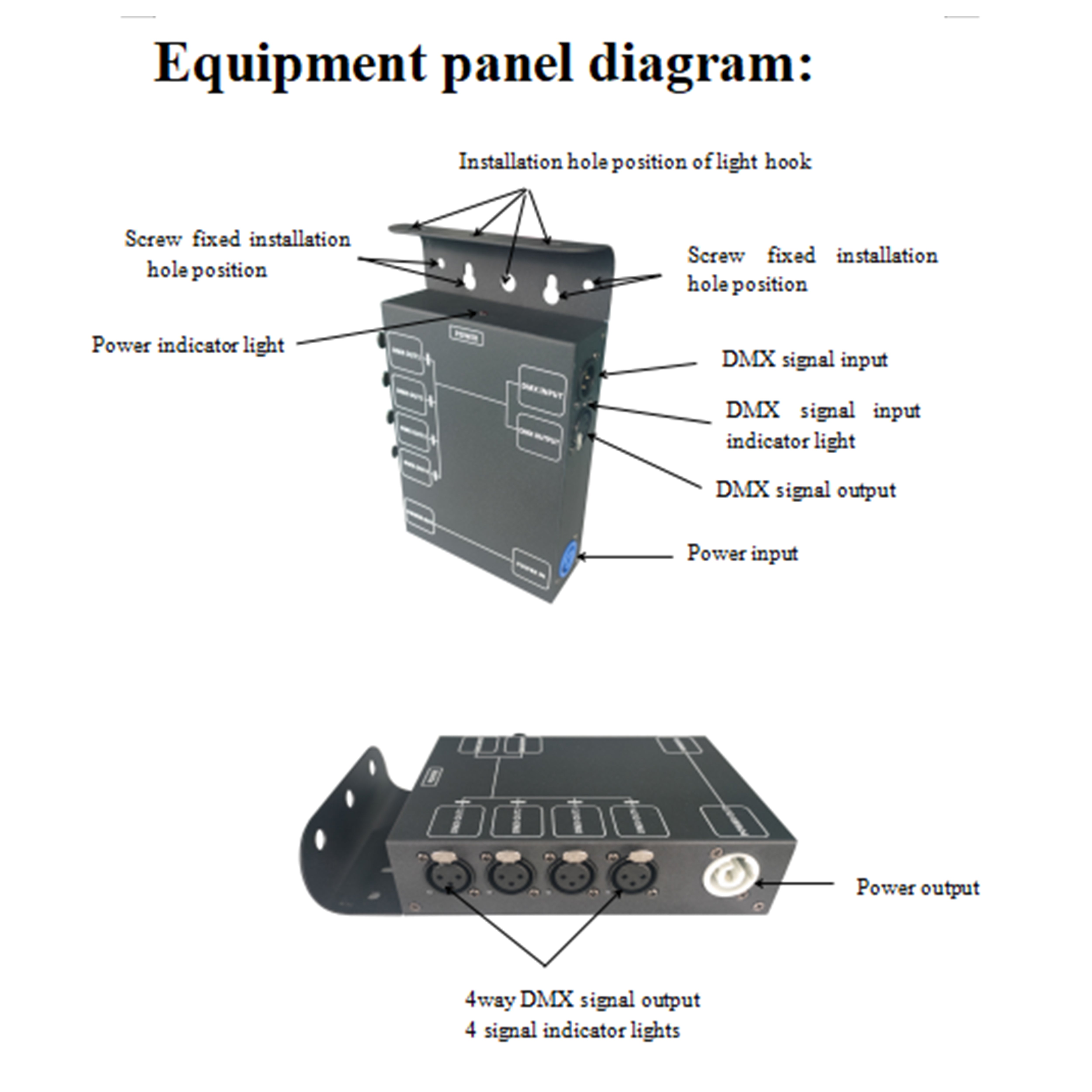 CA8402J（4 Way Hanging Splitter，DMX512、RS-485）