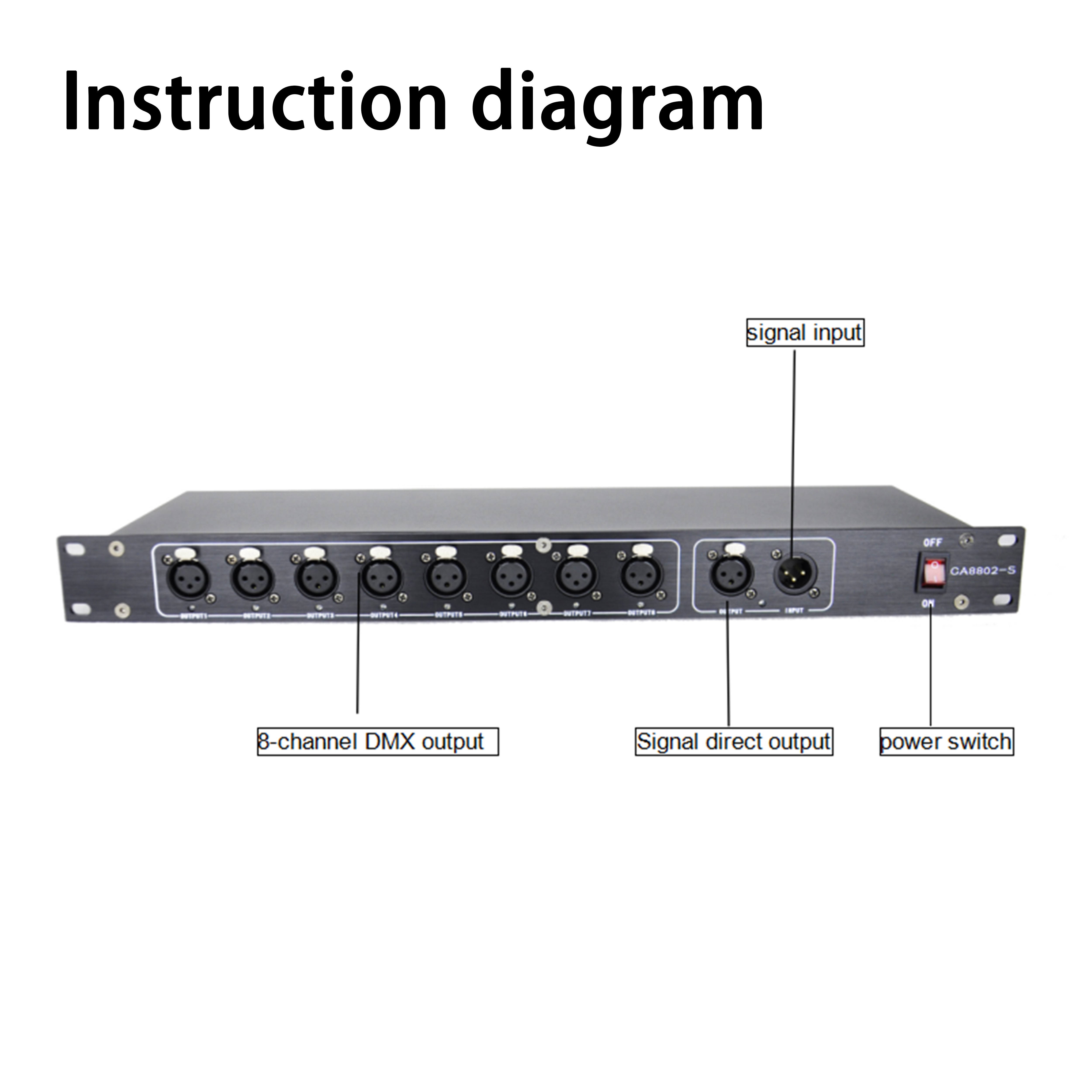 CA8802-S（DMX512 &amp; RS-485 interface，signal amplifier）