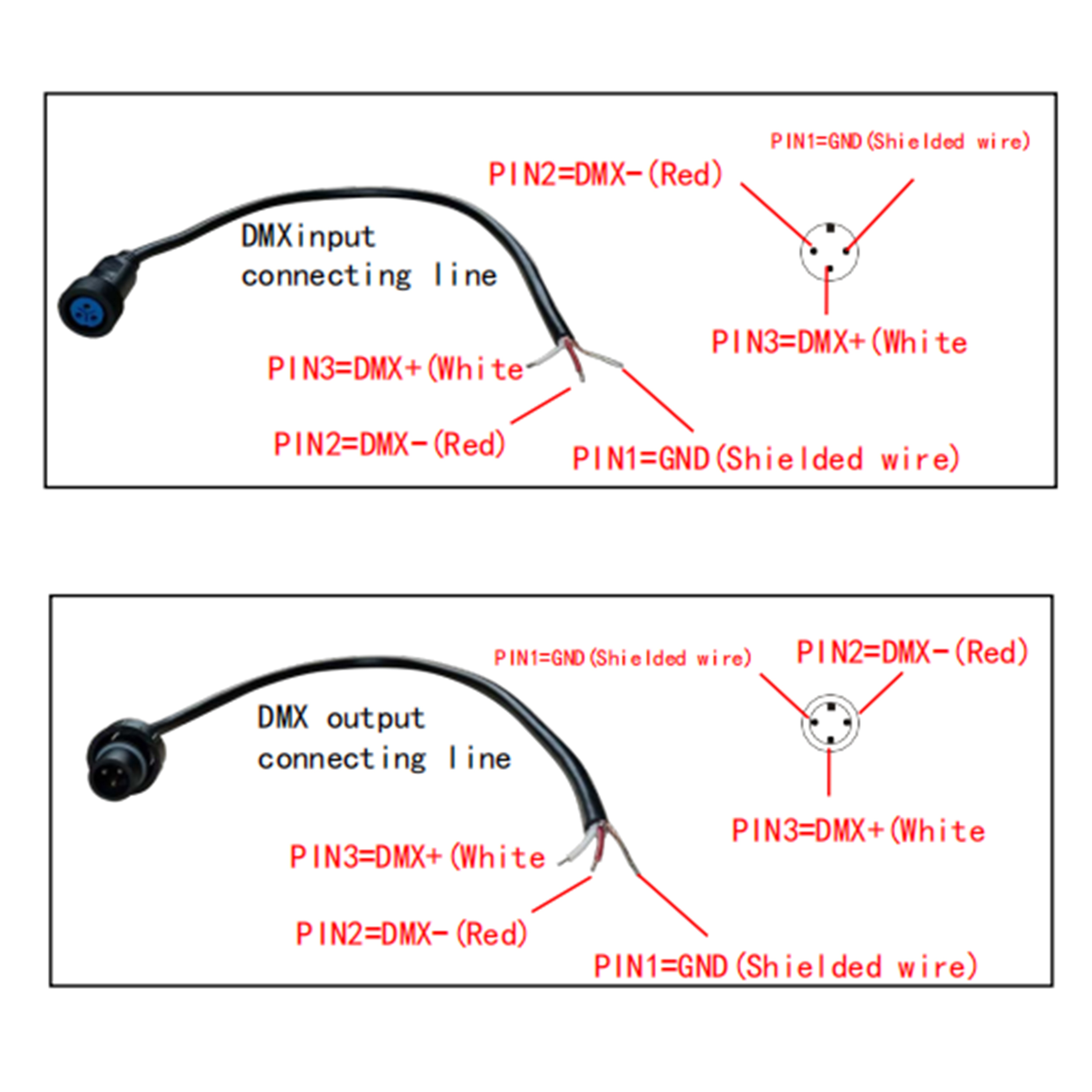 CA8402C（4 Ways Waterproof DMX Splitter，DMX512 and the transmission signal of RS-485）