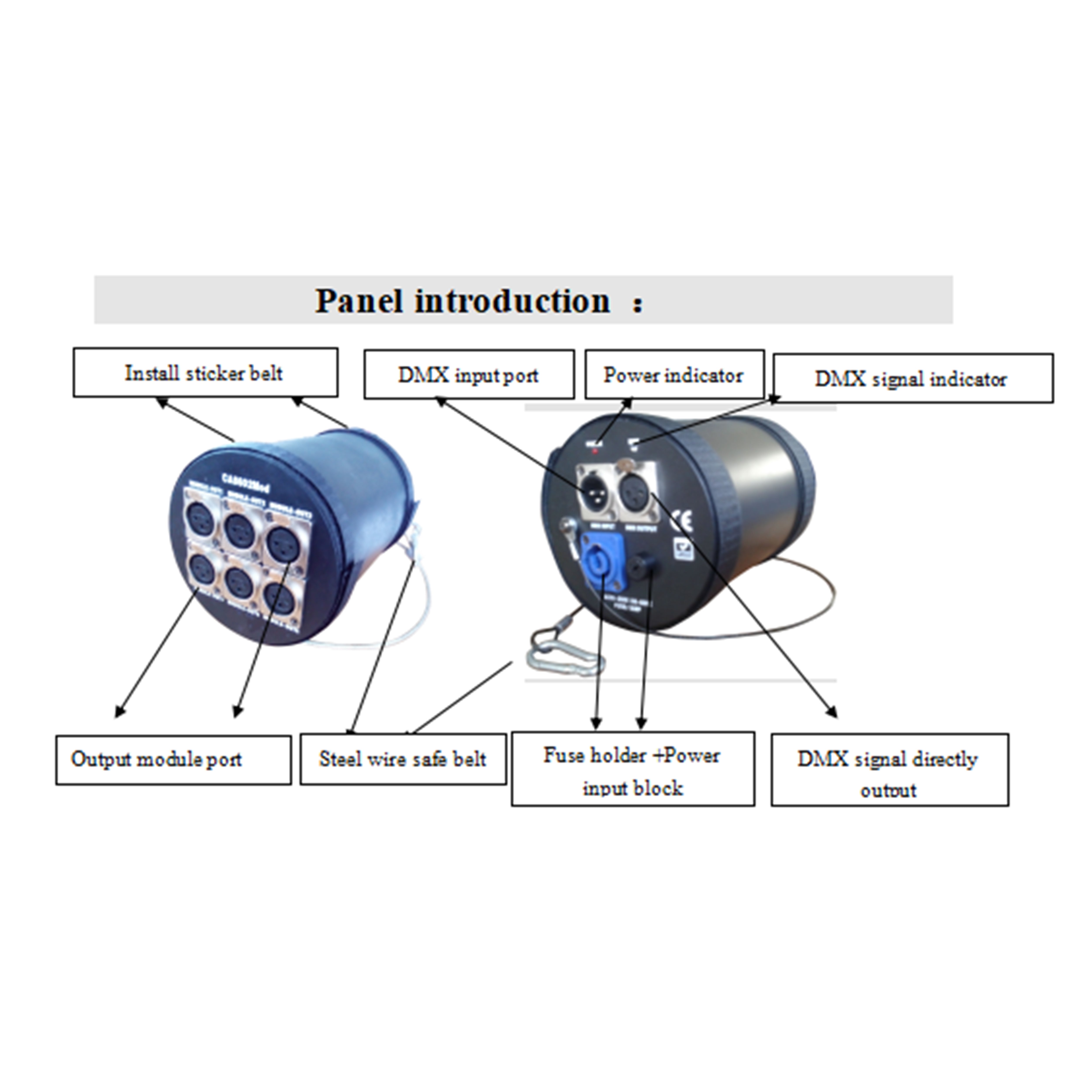 CA8602Mod（DMX Modular Splitter 6 in Bundled，1 in 6 out）